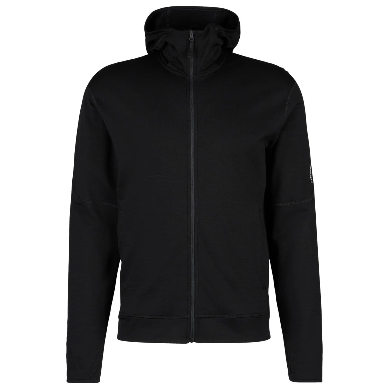 Мъжко вълнено яке Icebreaker Merino 360 RealFleece Elemental L/S Zip Hoodie Merino hoodie - Black