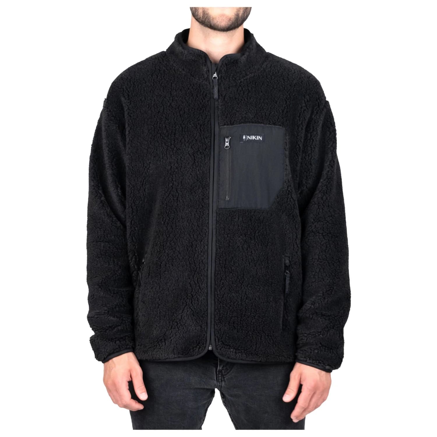 Мъжко поларено яке NIKIN Treefleece Teddy Jacket Fleece jacket - Dark Anthracite