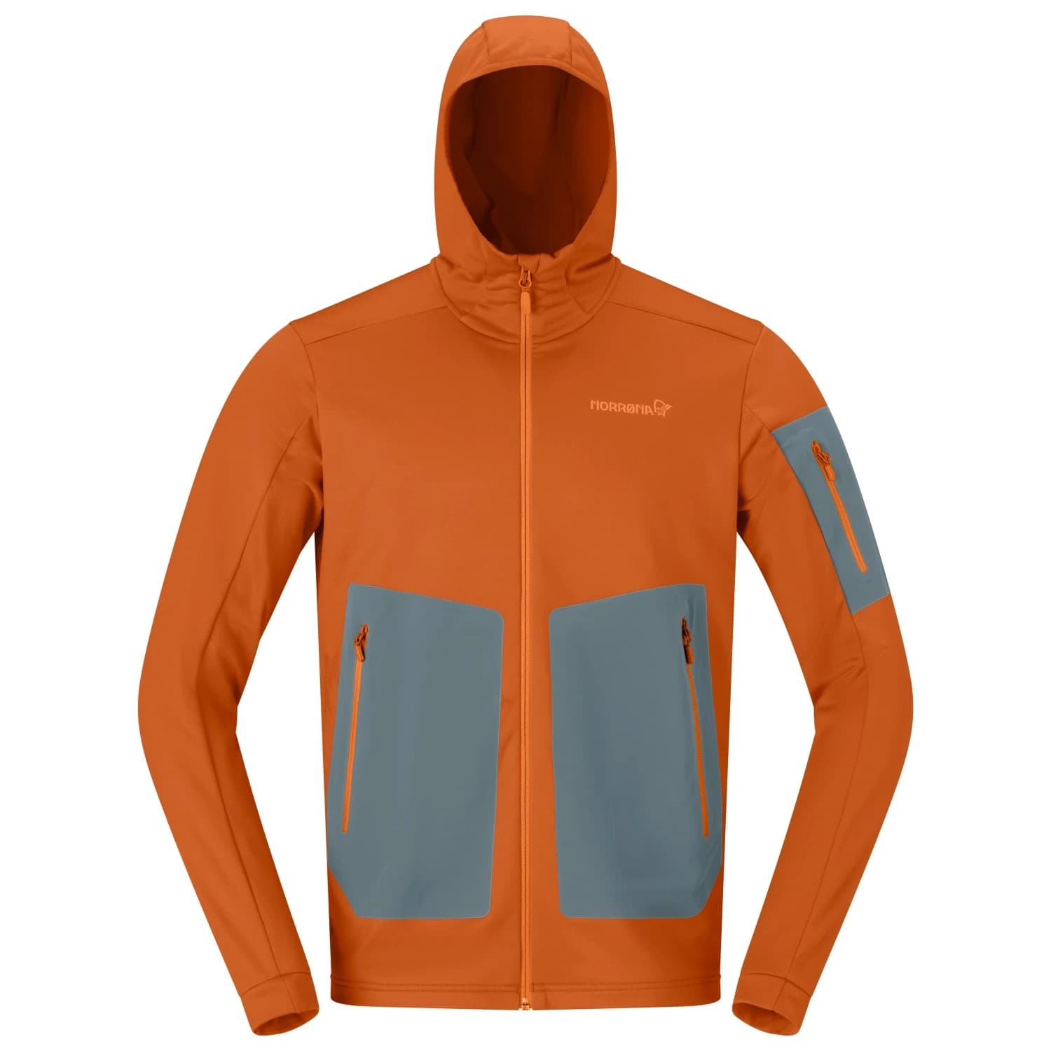 Мъжко поларено яке Norrøna Falketind Warm2 Stretch Hood Fleece jacket - Gold Flame