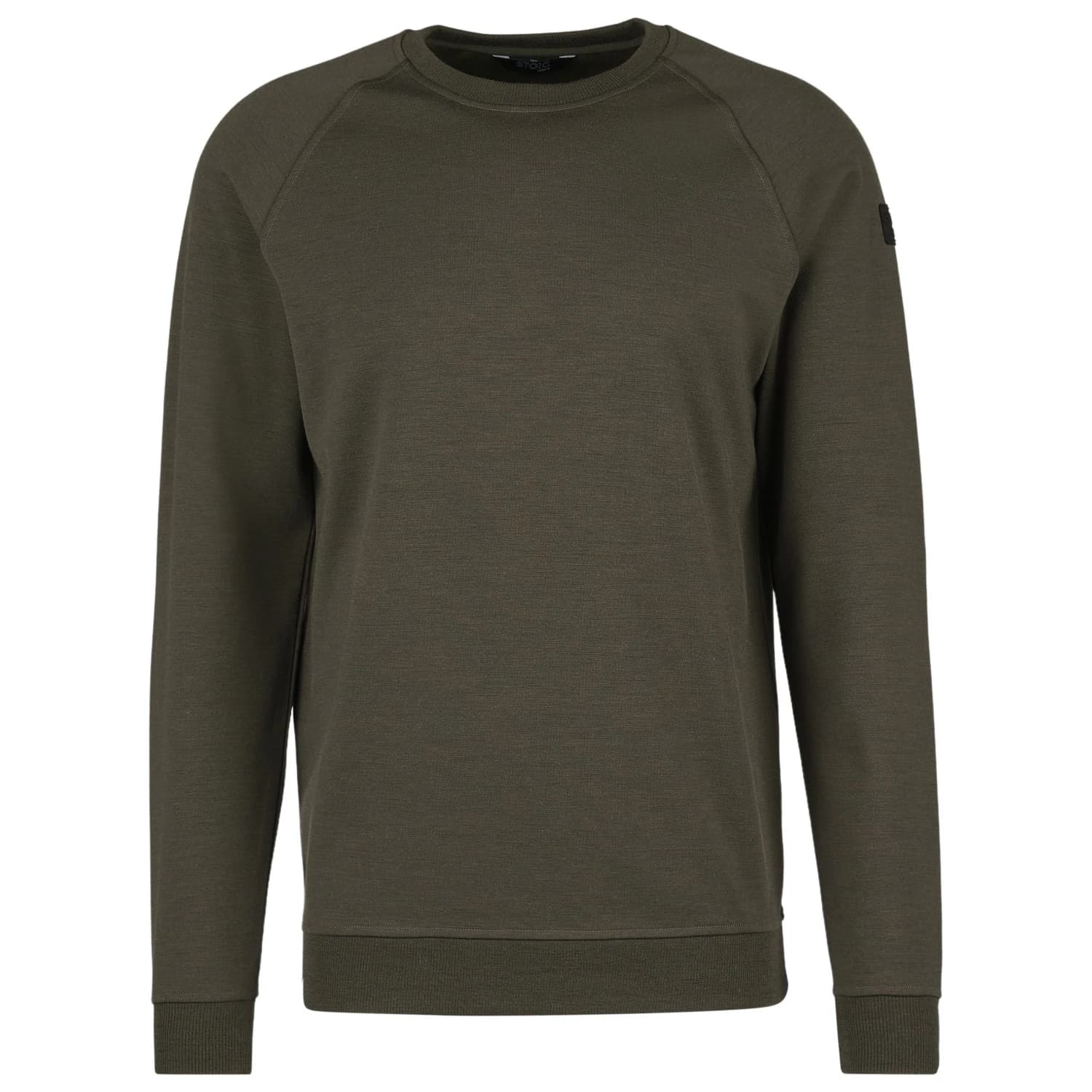 Мъжки вълнен пуловер Stoic MerinoFleece355 MMXX.Lulea Crew Merino jumper - Dark Olive