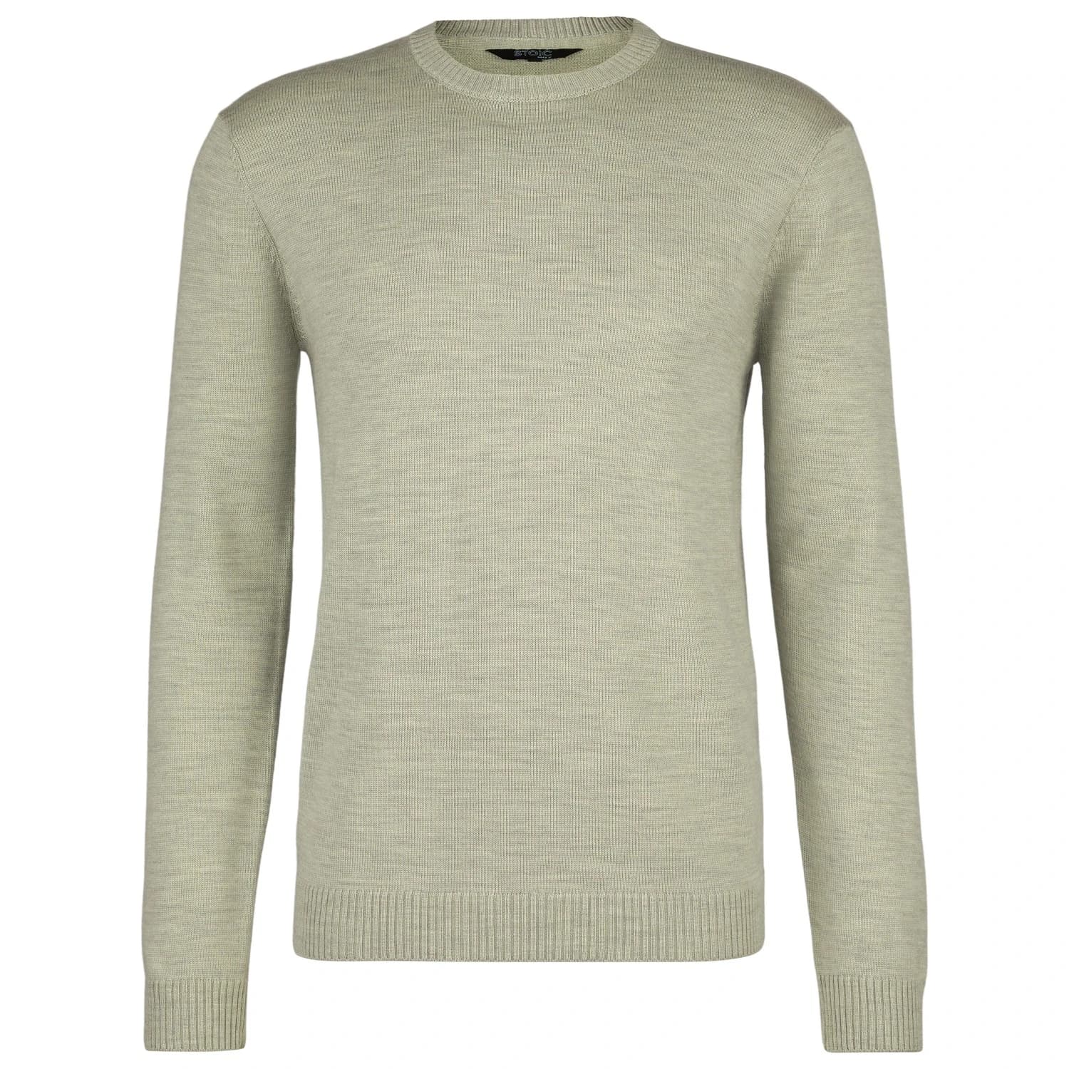 Мъжки вълнен пуловер Stoic MerinoKnit MMXX.Kniva Sweater Merino jumper - Stone Grey Melange