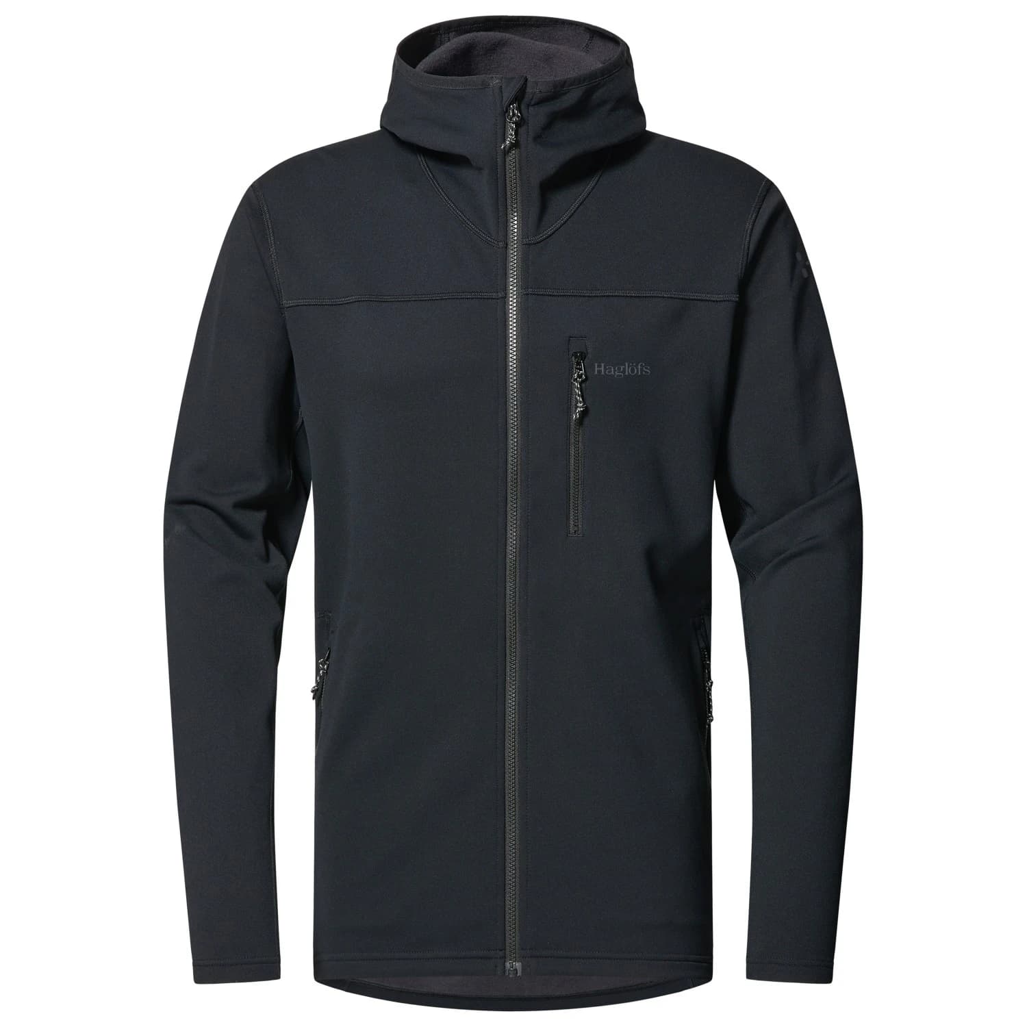 Мъжко поларено яке Haglöfs Rosson Mid Hood Fleece jacket - True Black