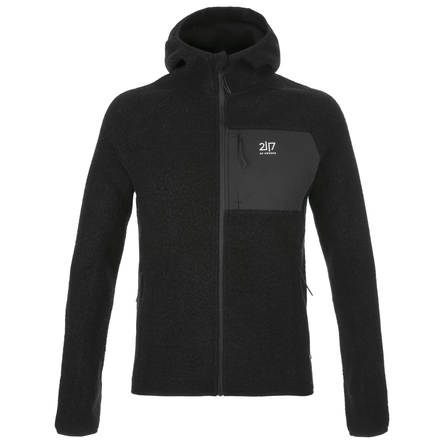 Мъжко вълнено яке 2117 of Sweden Skord Pile Hoodie Fleece jacket - Black