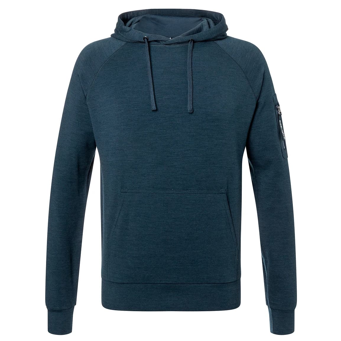 Вълнен пуловер super.natural Favourite Pocket Hoodie Merino hoodie - Blueberry