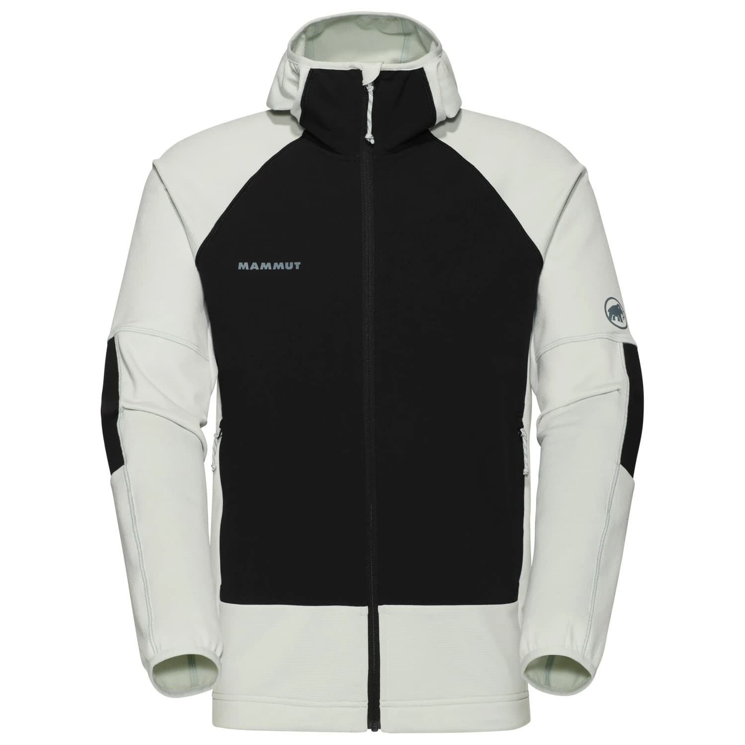 Мъжко поларено яке Mammut Massone Midlayer Hooded Jacket Fleece jacket - Silver Sage / Black