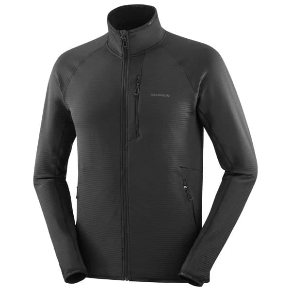 Мъжко поларено яке Salomon Essential Lightwarm Fleece jacket - Deep Black