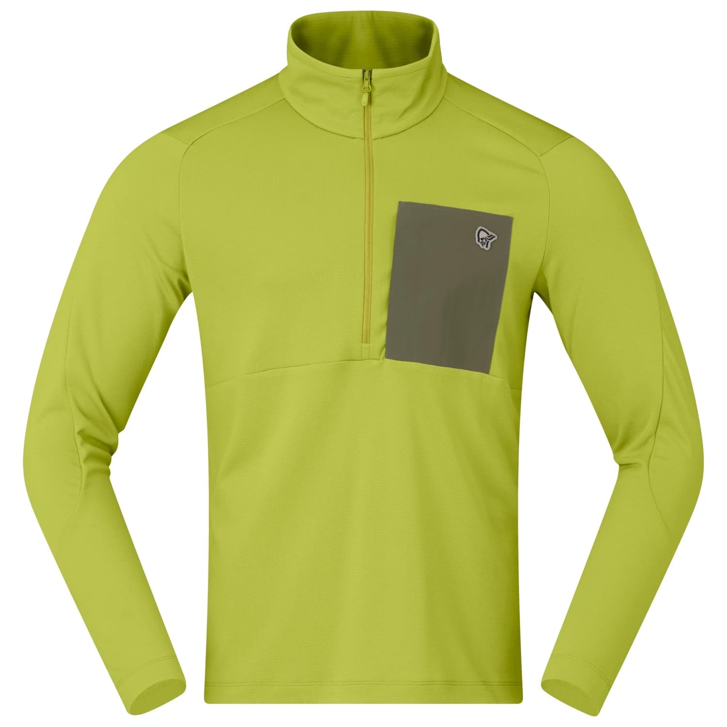 Мъжки поларен пуловер Norrøna Femund Warm1 Half-Zip Fleece jumper - Golden Lime / Olive Night