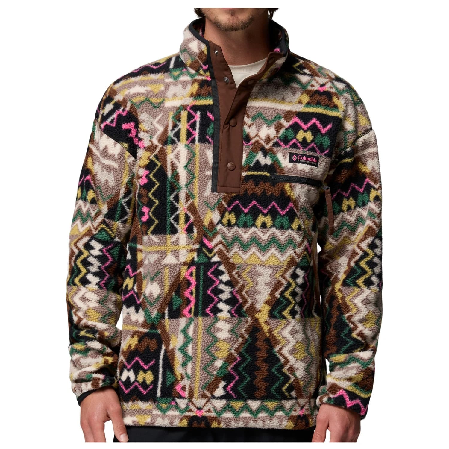 Поларен пуловер Columbia Helvetia II Printed Half Snap Fleece Fleece jumper - Black Geomix