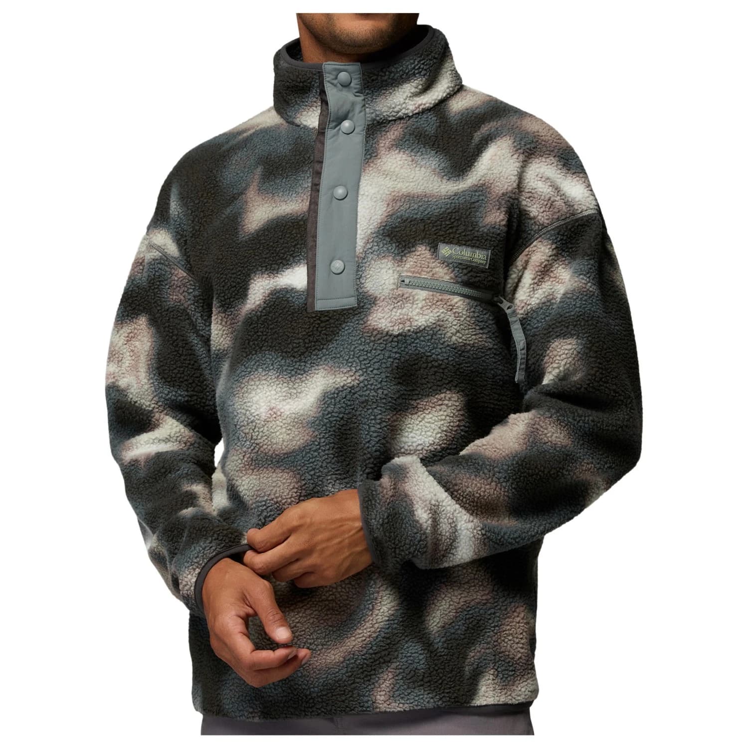 Поларен пуловер Columbia Helvetia II Printed Half Snap Fleece Fleece jumper - Sedona Sage / Dyeflow