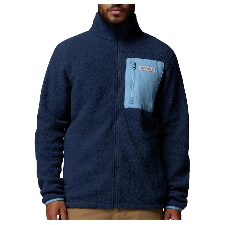 Мъжко поларено яке Columbia Jasper Ridge Pebbled Full Zip Fleece Fleece jacket - Collegiate Navy / Rainy Day