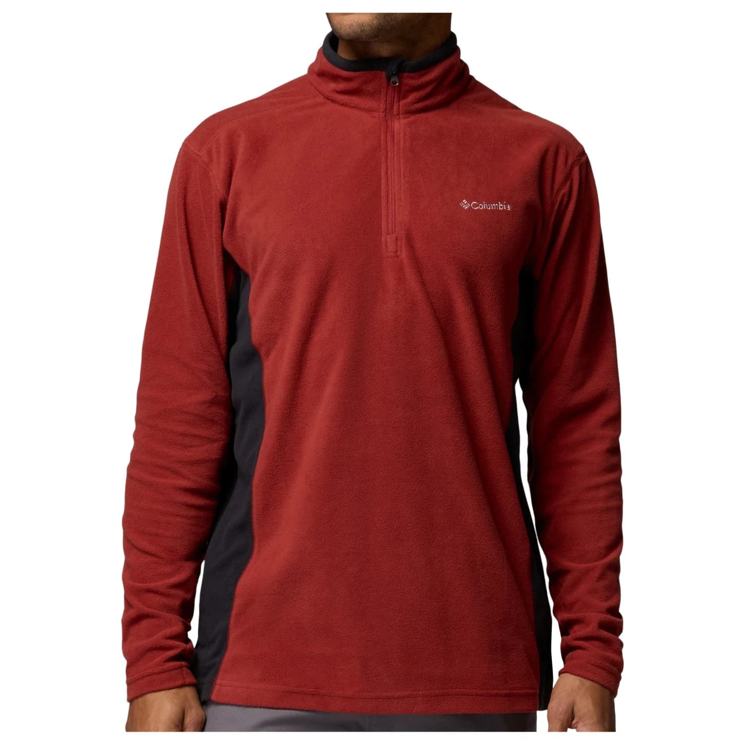 Мъжки поларен пуловер Columbia Klamath Range II Half Zip Fleece jumper - Red Oxide / Black