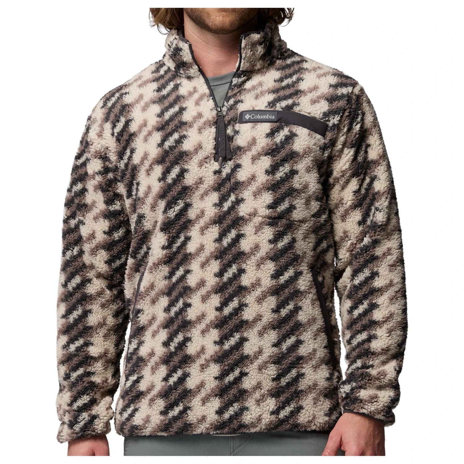 Мъжки поларен пуловер Columbia Rugged Ridge High Pile Half Zip Fleece jumper - Dark Stone Twills
