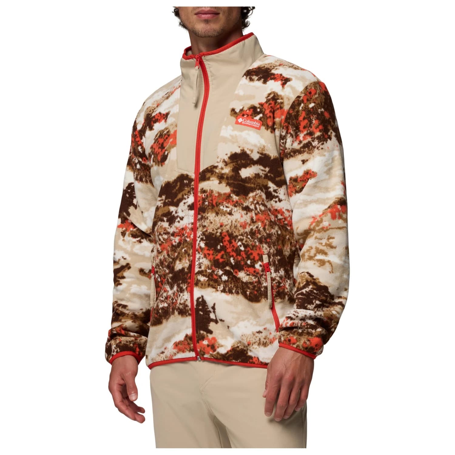 Мъжко поларено яке Columbia Sequoia Grove Printed Full Zip Fleece jacket - Zing / Fieldaze