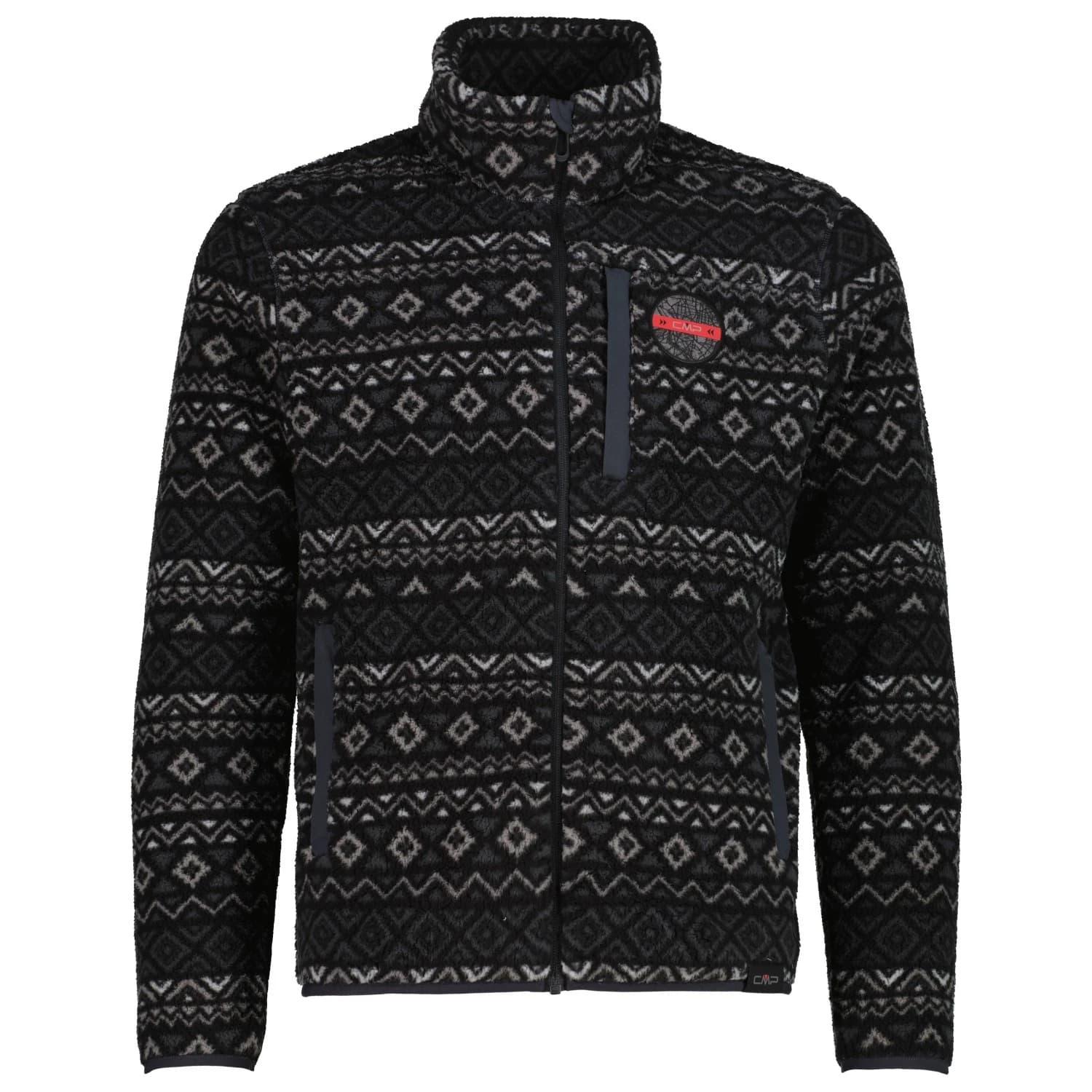 Мъжко поларено яке Cmp Jacket Printed Sherpa Fur Fleece jacket - Antracite / Ferrari