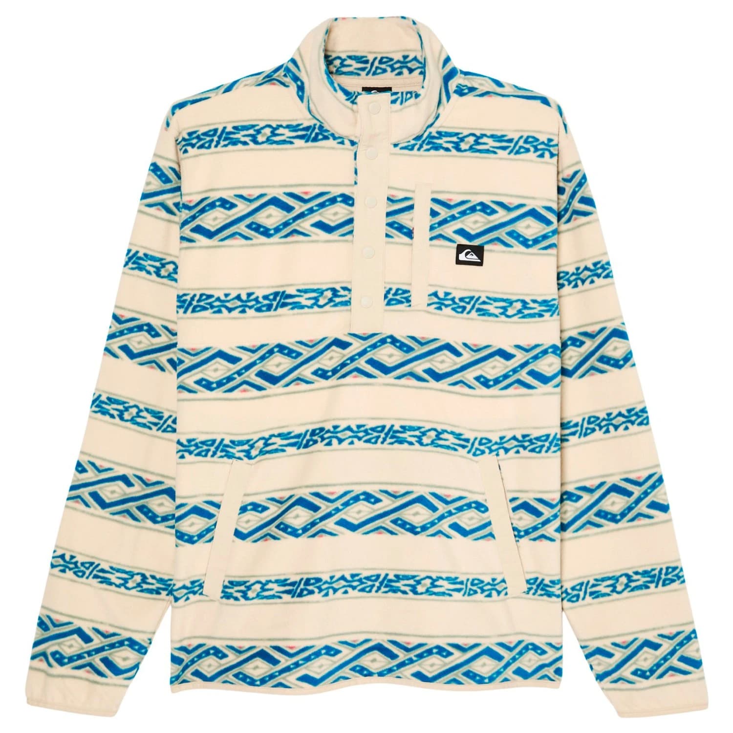 Мъжки поларен пуловер Quiksilver No Destination Half Snap Fleece jumper - Quik Life Stripe Peyote
