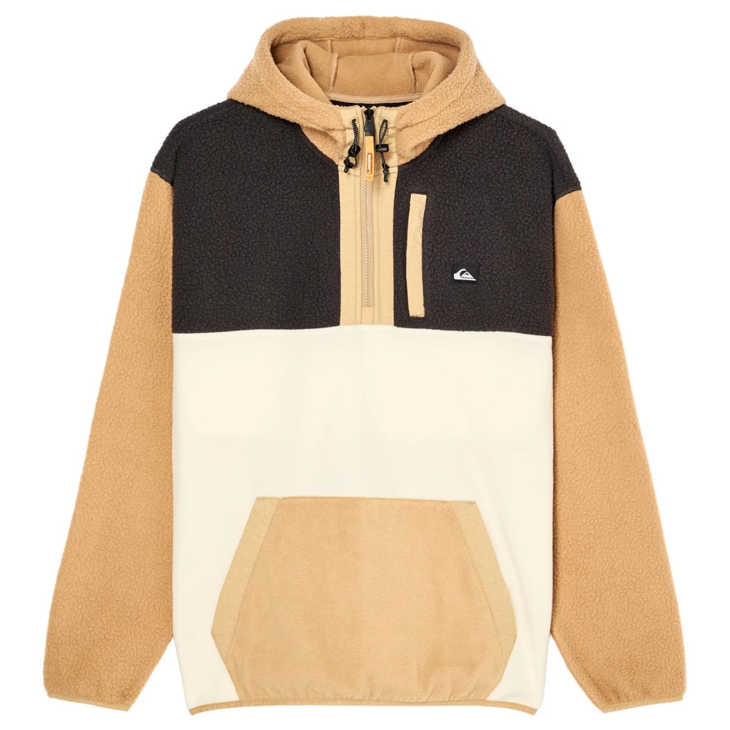 Мъжки поларен пуловер Quiksilver Ocean View Mix Up Hoodie Fleece jumper - Kelp