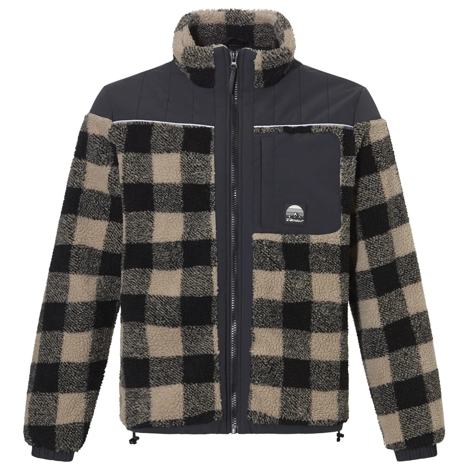 Мъжко поларено яке Rehall Ritchall Fleece jacket - Stone Check