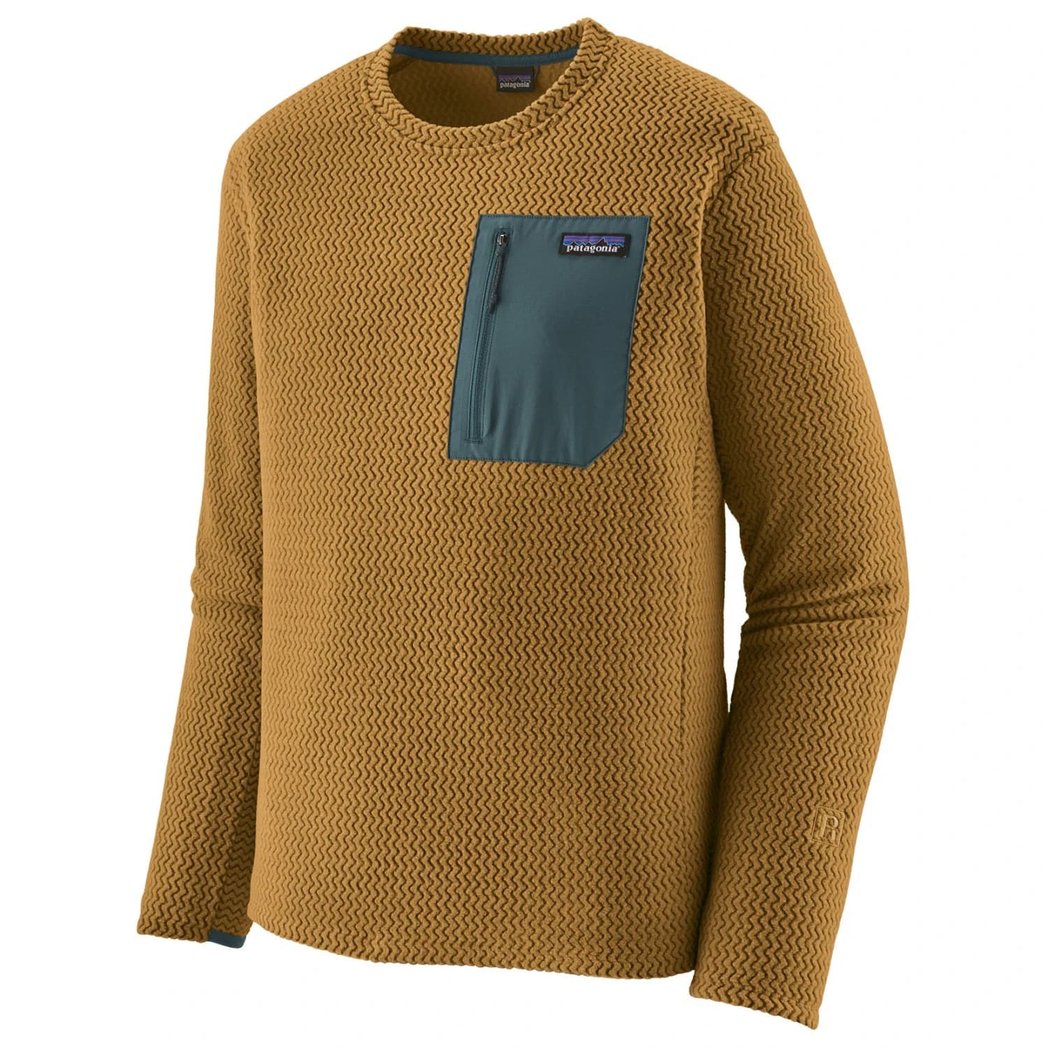 Мъжки поларен пуловер Patagonia R1 Air Crew Fleece jumper - Bobcat Brown
