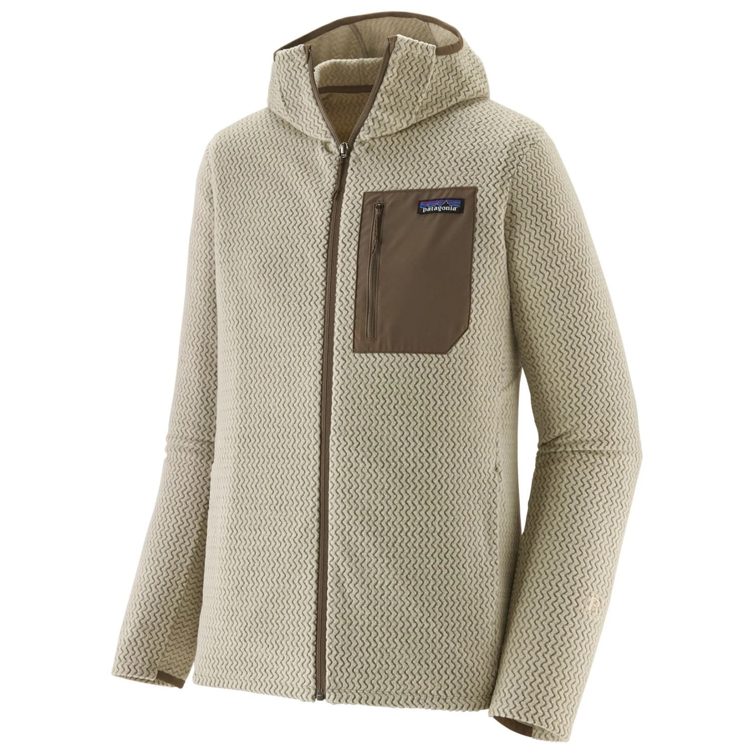 Мъжко поларено яке Patagonia R1 Air Full-Zip Hoody Fleece jacket - Pelican