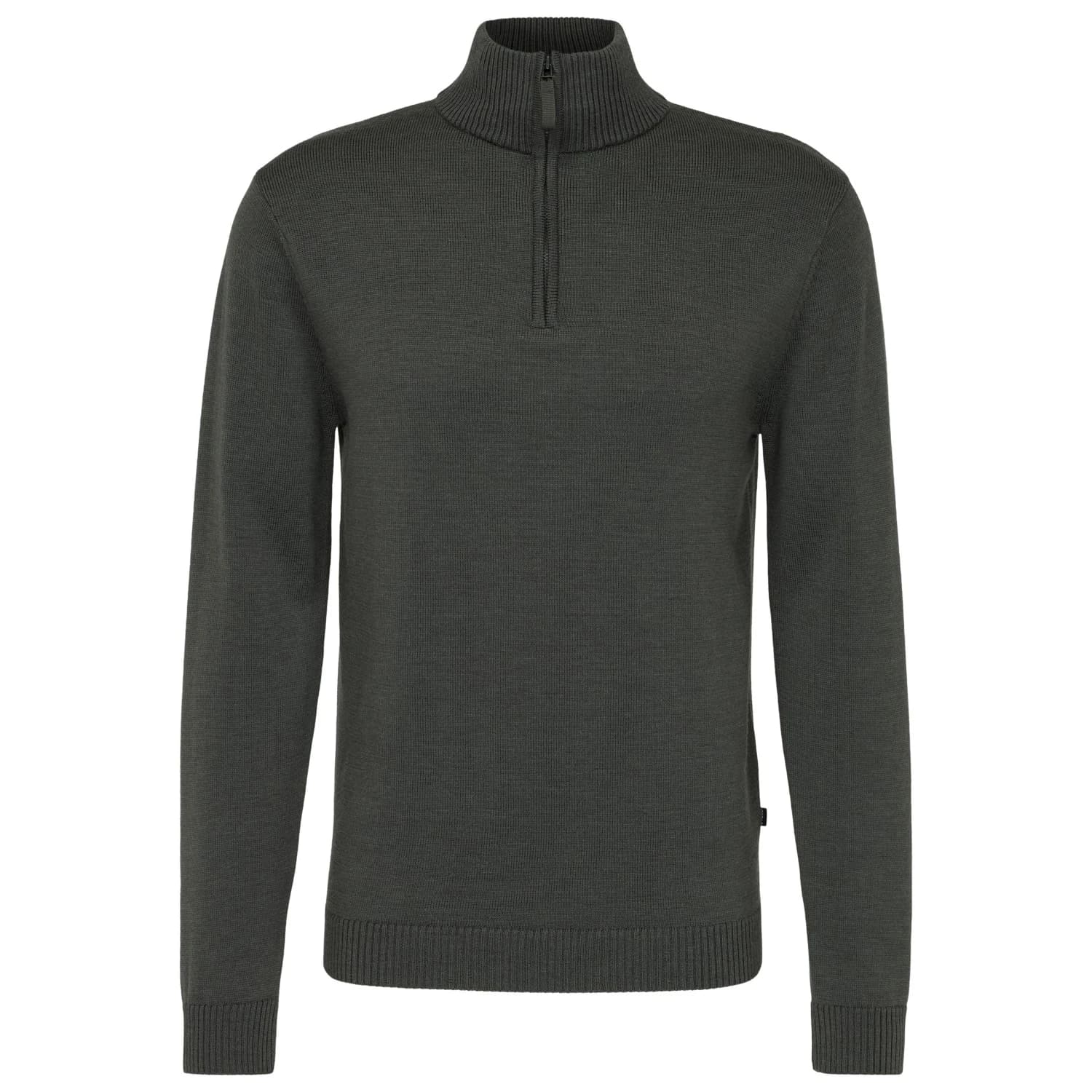 Вълнен пуловер Stoic MerinoKnit MMXX.Kniva Half Zip Merino jumper - Dark Olive / Melange