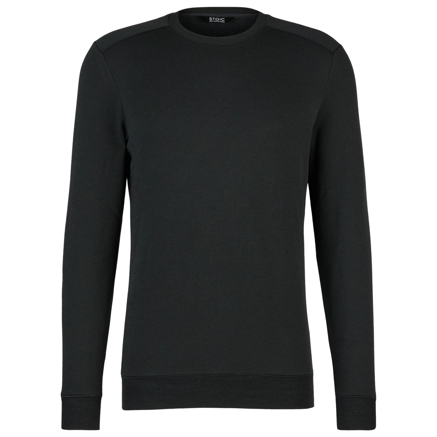 Мъжки вълнен пуловер Stoic MerinoFleece240 MMXX.Persberg Crew Merino jumper - Black