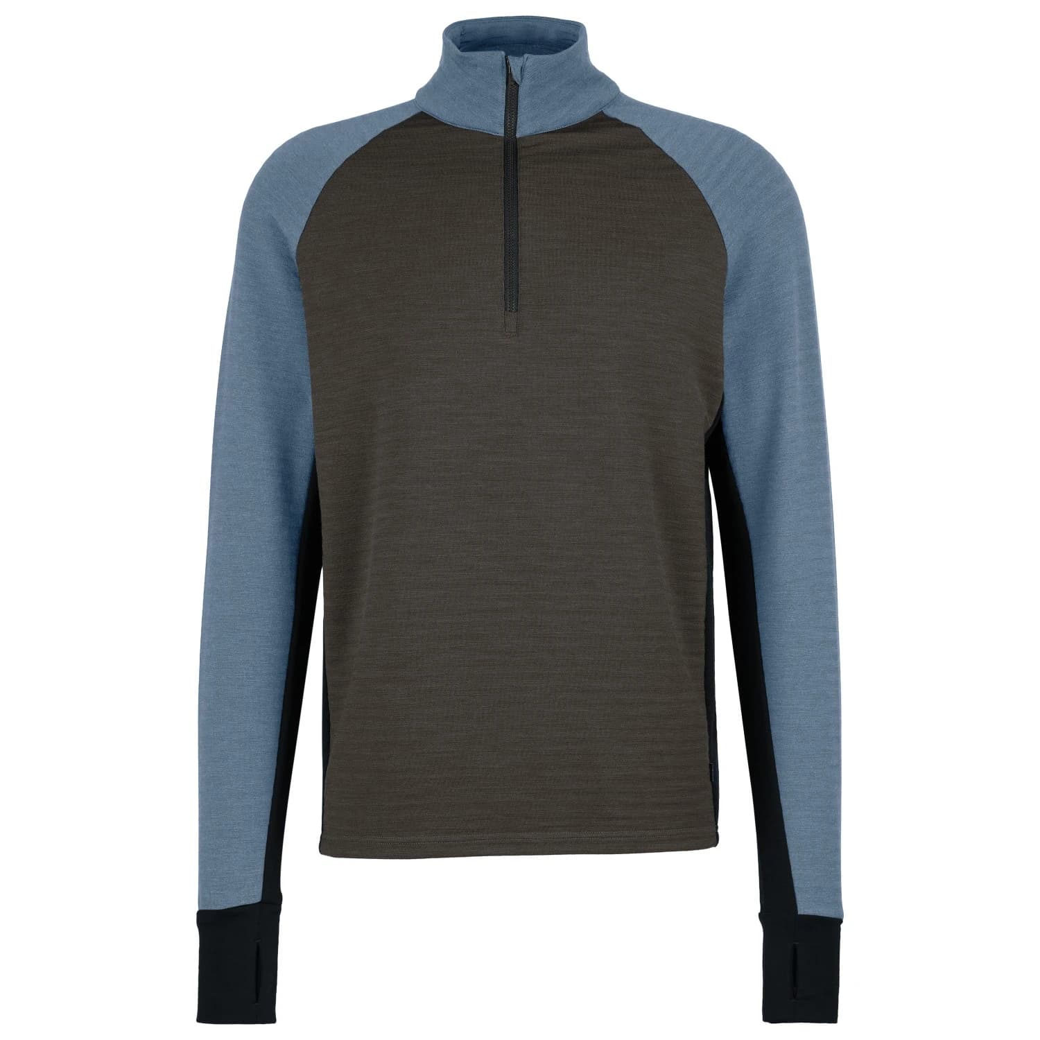 Мъжки вълнен пуловер Stoic MerinoFleece260 FlenSt. Half Zip Merino jumper - Black Olive Multi