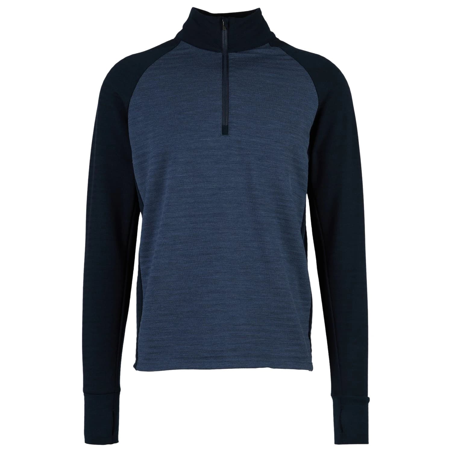 Мъжки вълнен пуловер Stoic MerinoFleece260 FlenSt. Half Zip Merino jumper - Dark Navy Melange / Dark Navy