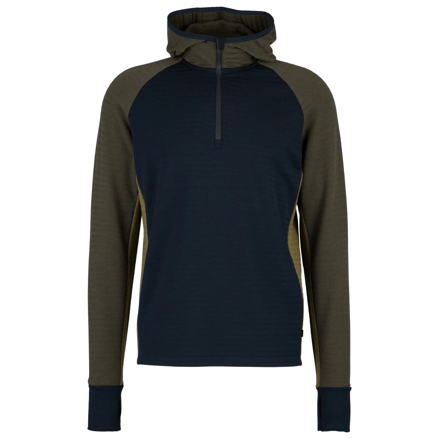 Мъжки вълнен пуловер Stoic MerinoFleece260 FlenSt. Half Zip with Hood Merino hoodie - Dark Navy Multi