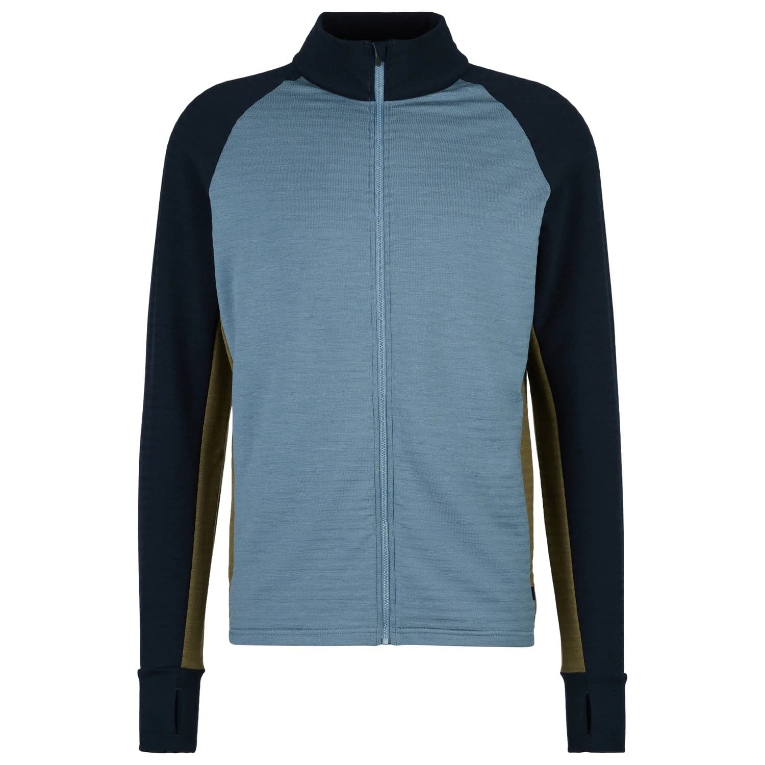 Мъжко вълнено яке Stoic MerinoFleece260 FlenSt. Jacket Merino jacket - Ocean Blue / Multi