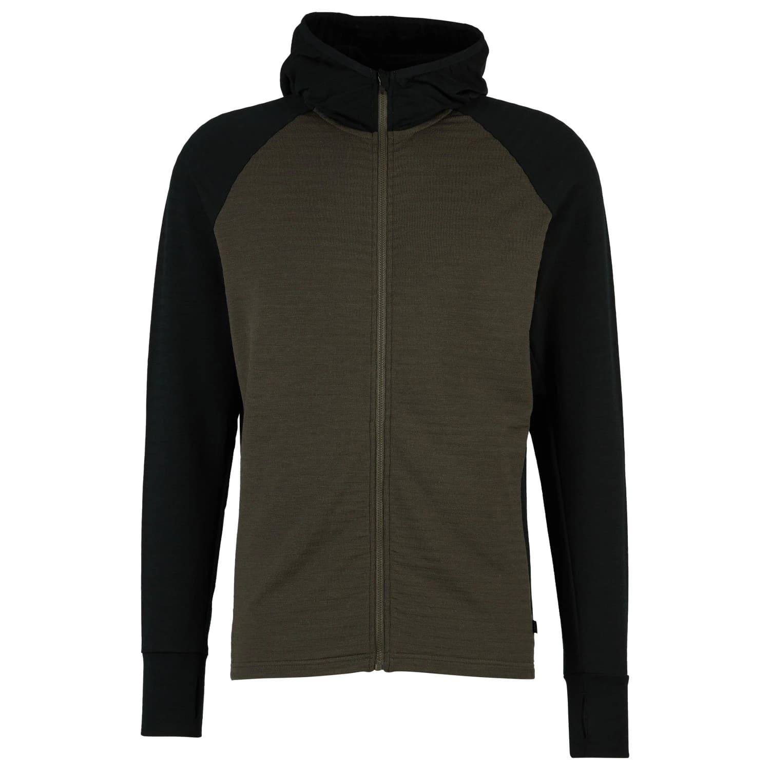 Мъжко вълнено яке Stoic MerinoFleece260 FlenSt. Zip Hoody Merino hoodie - Black / Dark Olive