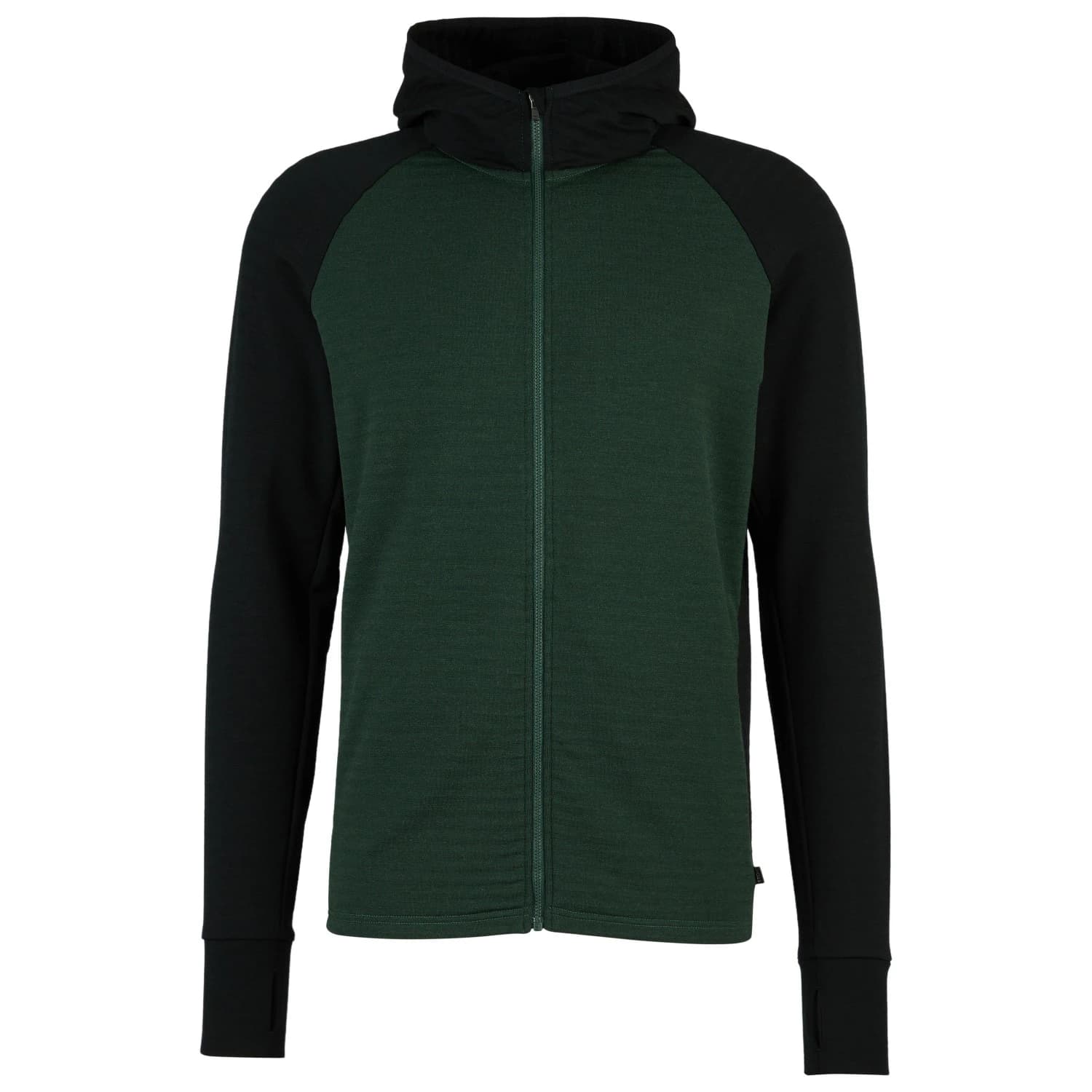 Мъжко вълнено яке Stoic MerinoFleece260 FlenSt. Zip Hoody Merino hoodie - Black / New Pine Green