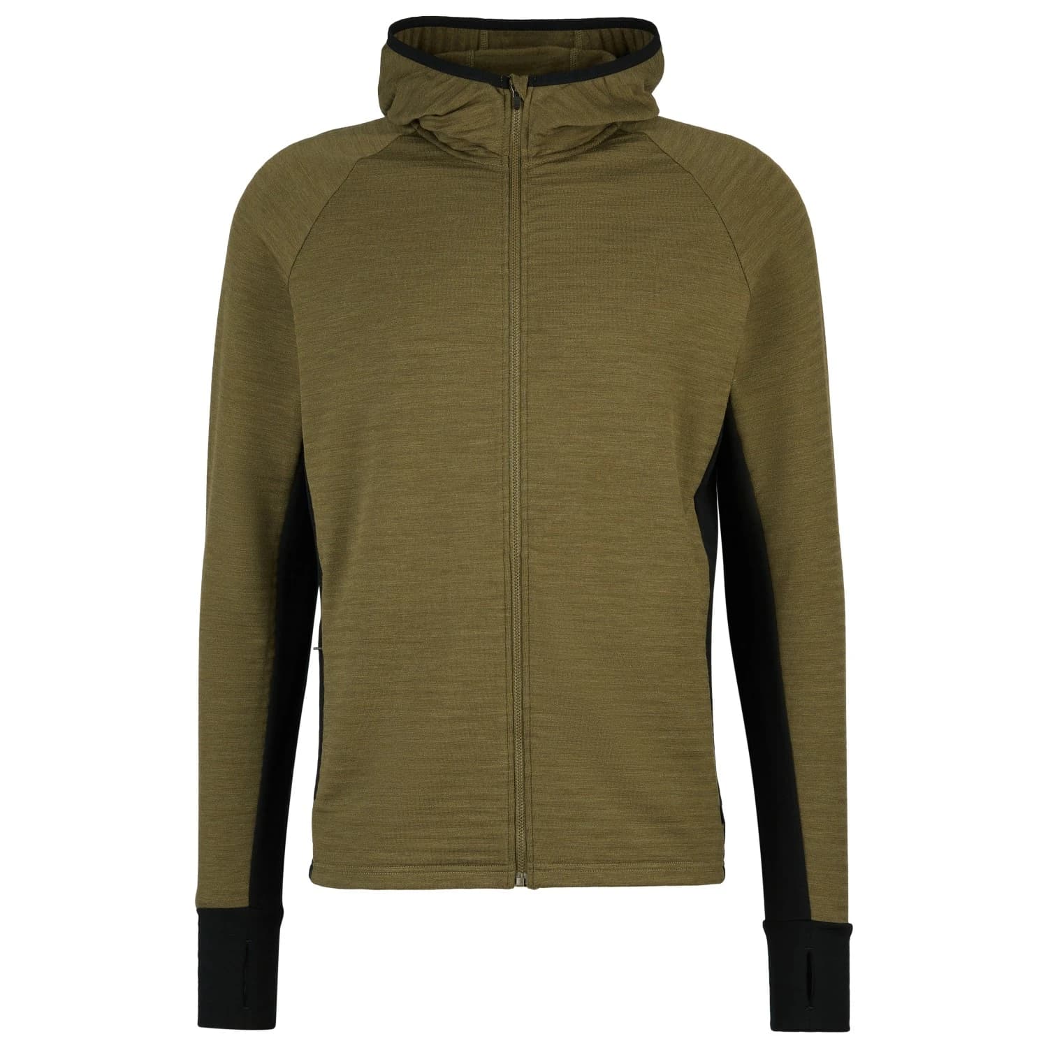 Мъжко вълнено яке Stoic MerinoFleece260 FlenSt. Zip Hoody Merino hoodie - Olive Green / Black