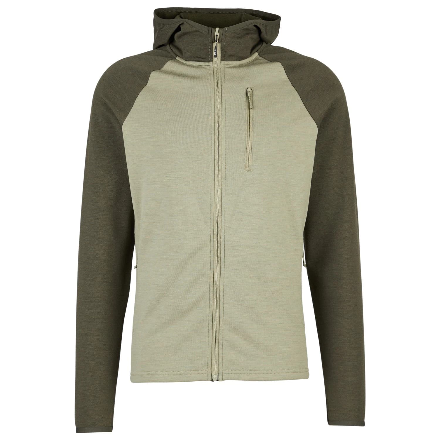 Мъжко вълнено яке Stoic MerinoFleece335 KuolpaSt. II Zip Hoody Merino hoodie - Dark Olive / Lichen Green