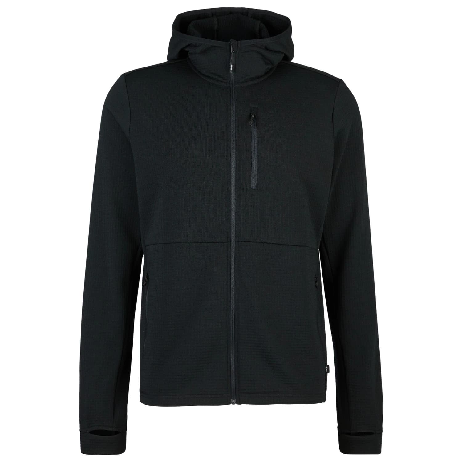 Мъжко вълнено яке Stoic MerinoWaffleFleece320 NorrdalSt. Zip Hoody Zip-up hoodie - Black