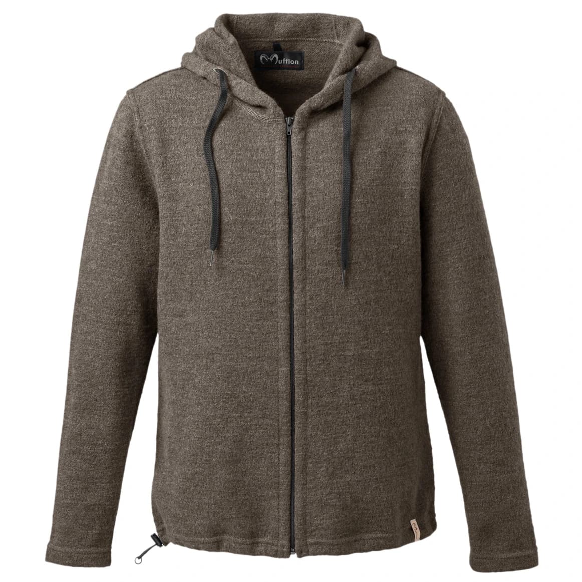 Мъжко вълнено яке Mufflon Kian Merino hoodie - Granit
