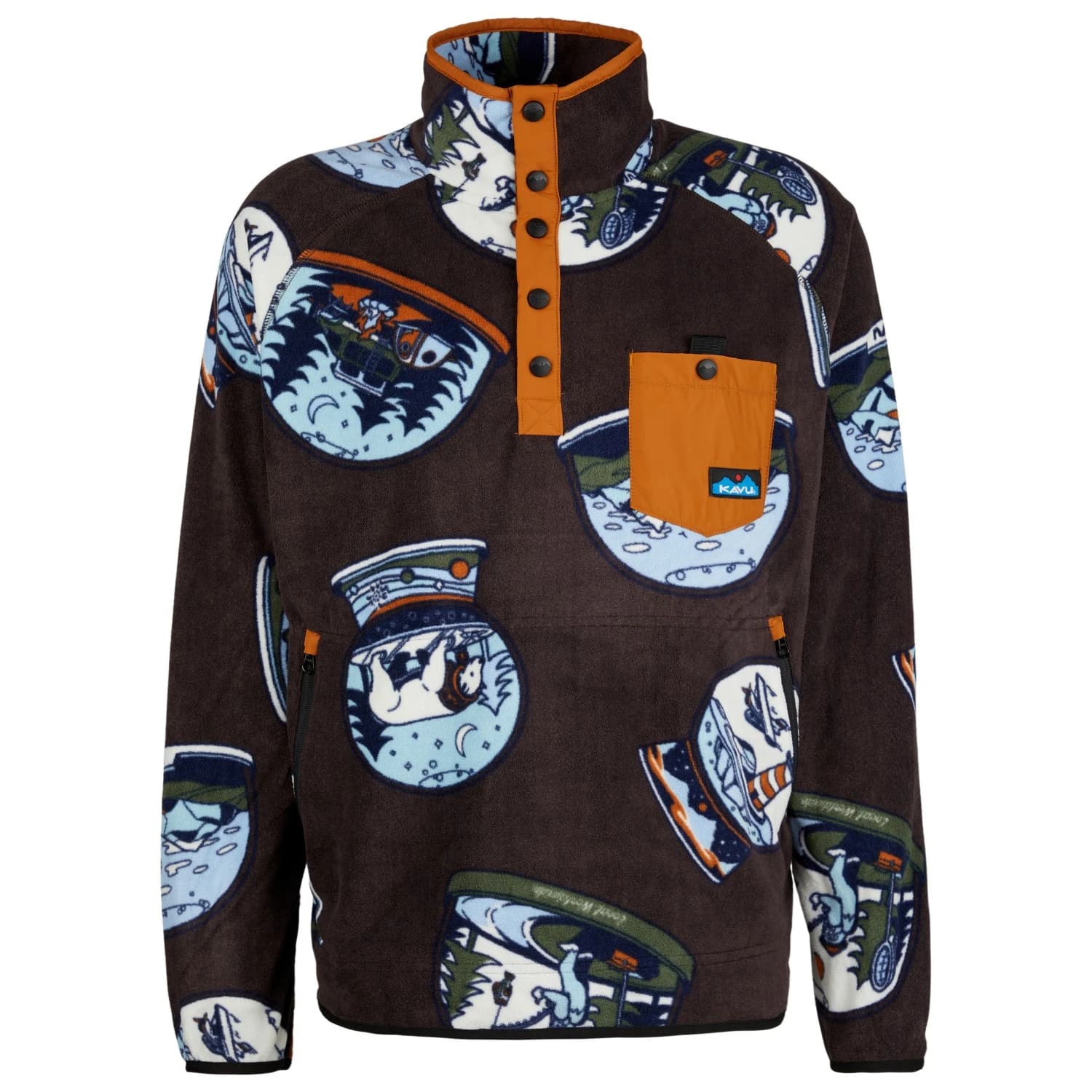 Мъжки поларен пуловер Kavu Teannaway Fleece jumper - Snowglobe