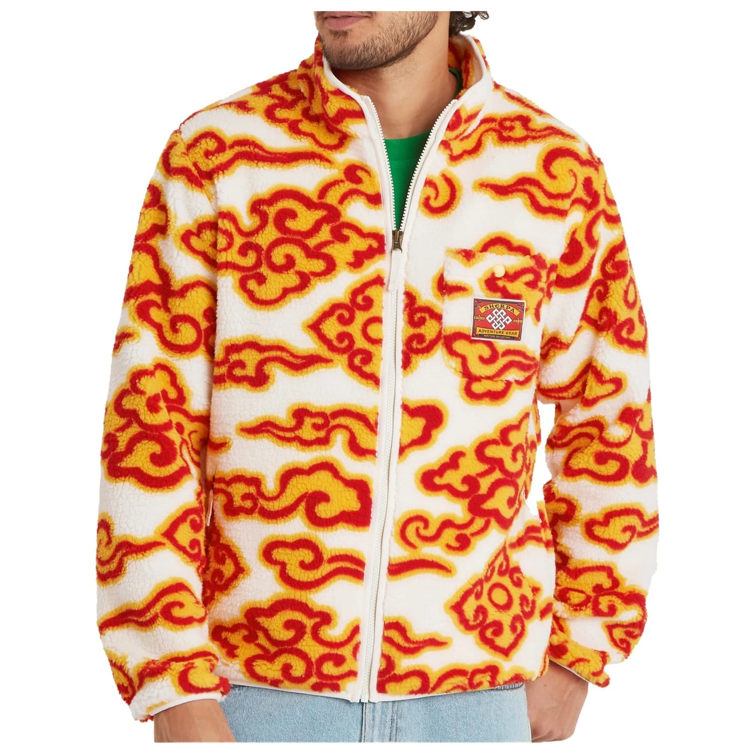 Поларено яке Sherpa Tarcho Printed Full Zip Fleece Fleece jacket - Peetho Cloud