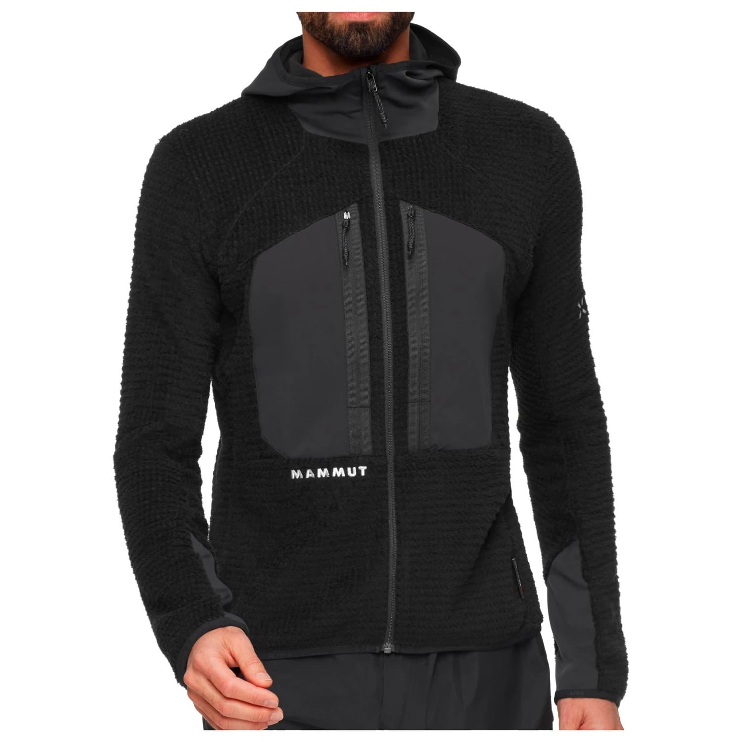 Мъжко поларено яке Mammut Eiger Nordwand Pro Midlayer Air Hooded Jacket Fleece jacket - Black