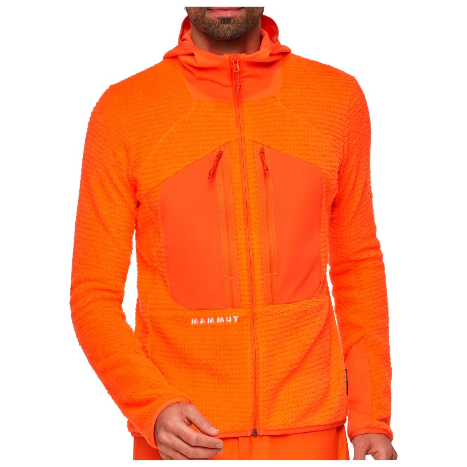 Поларено яке Mammut Eiger Nordwand Pro Midlayer Air Hooded Jacket Fleece jacket - Eiger Orange