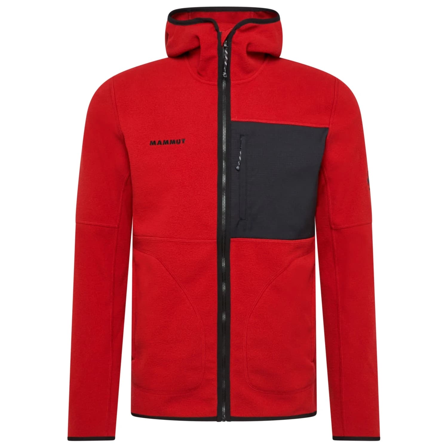 Поларено яке Mammut Tamaro Midlayer Hooded Jacket Fleece jacket - Dark Mammut Red / Black