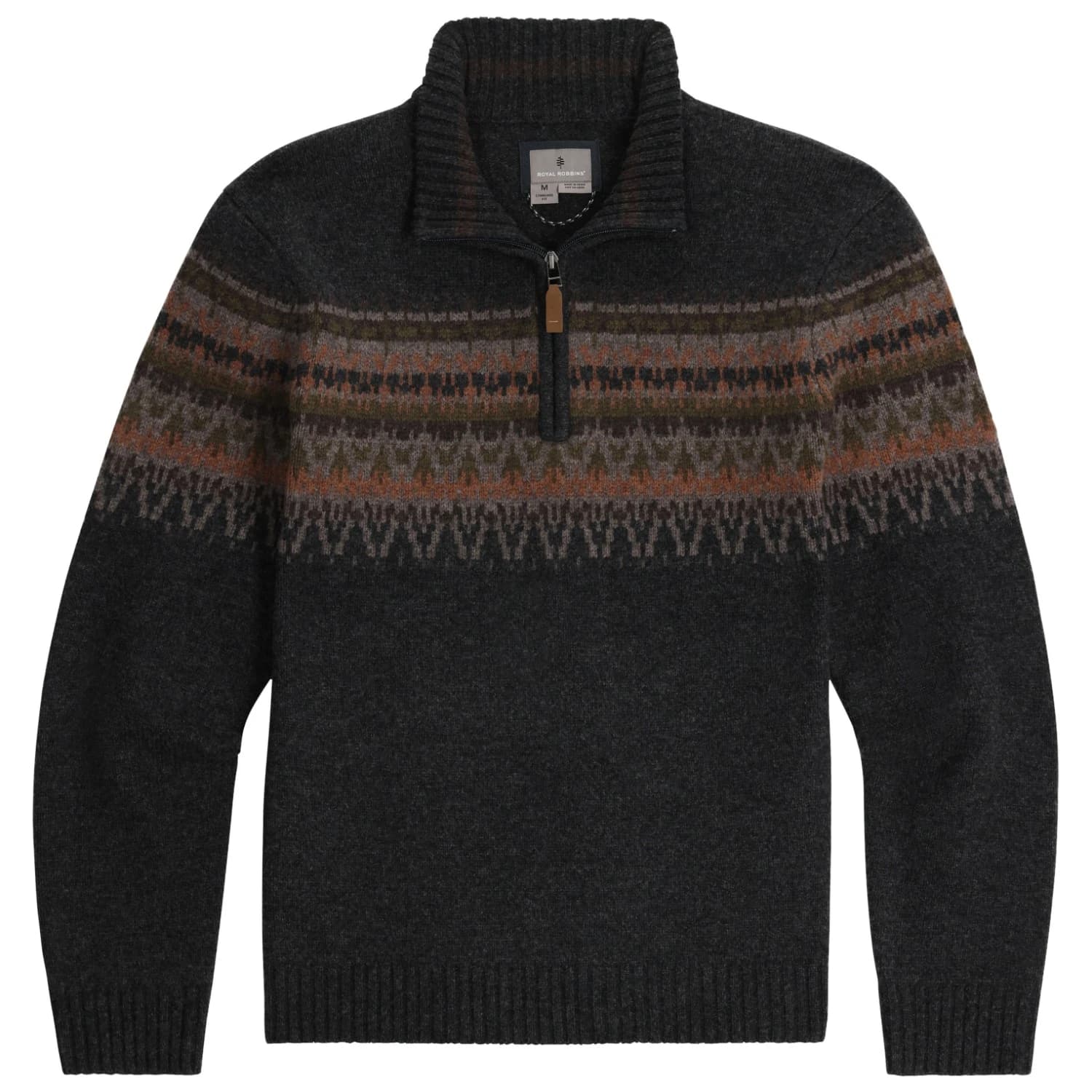 Вълнен пуловер Royal Robbins Arch Rock 1/4 Zip Merino jumper - Charcoal Htr Kirkwood Pt