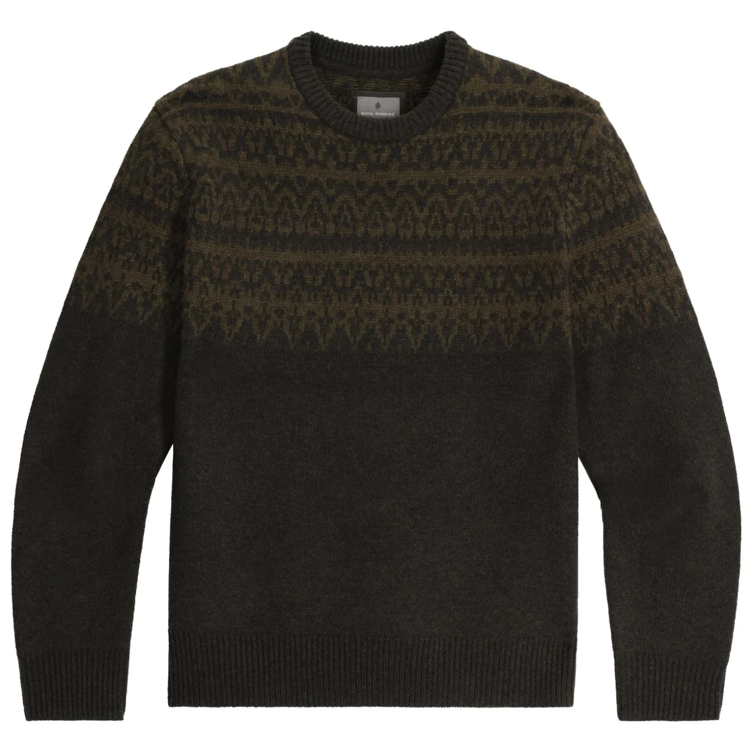 Вълнен пуловер Royal Robbins Arch Rock Crew L/S Merino jumper - Black Olive Lassen Pt