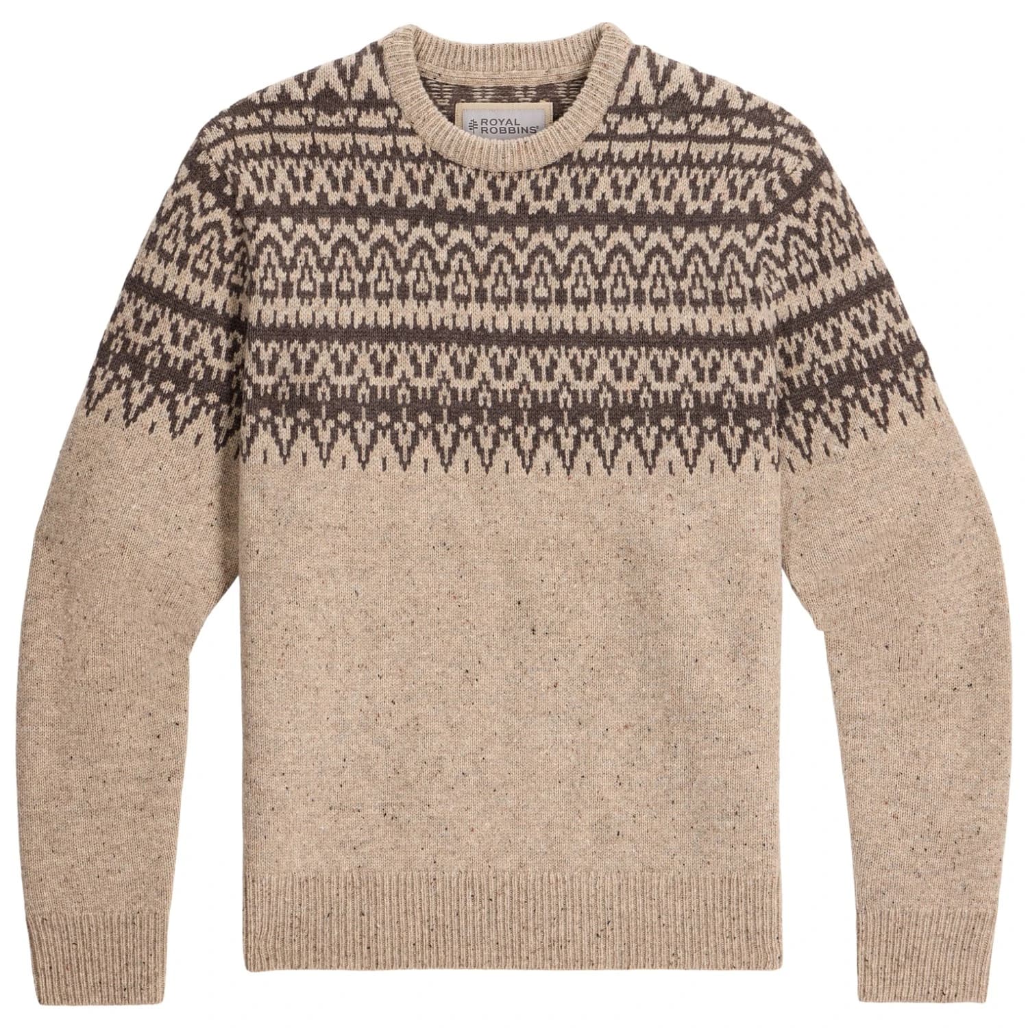 Вълнен пуловер Royal Robbins Arch Rock Crew L/S Merino jumper - Sandstone Htr Lassen Pt