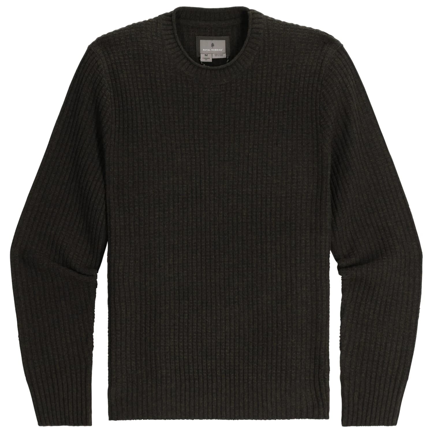 Мъжки вълнен пуловер Royal Robbins Rockcraft Waffle Crew Merino jumper - Black Olive Htr