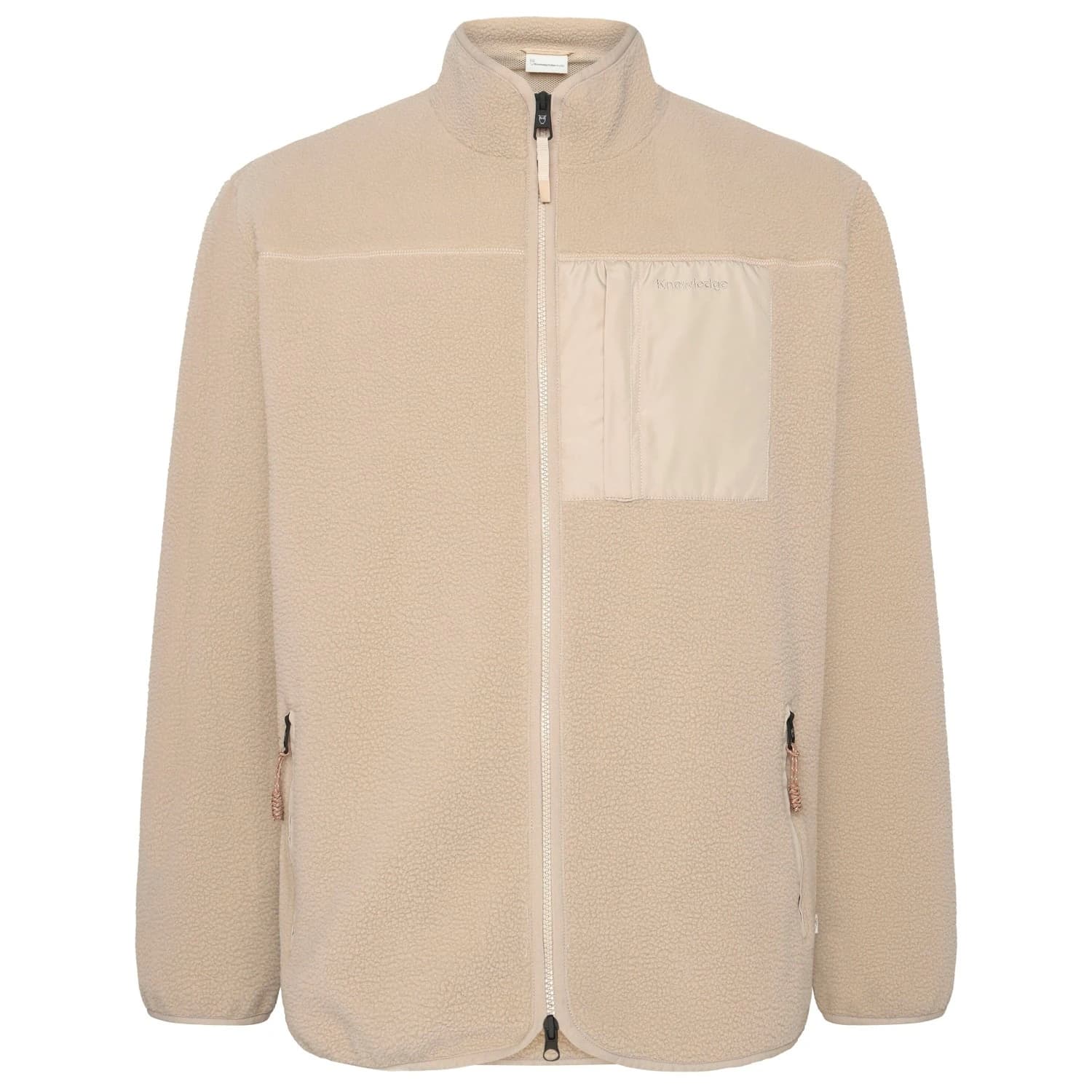 Мъжко поларено яке KnowledgeCotton Apparel Everyday Adv. Nordic Light Zip FL Fleece jacket - Light Feather Gray