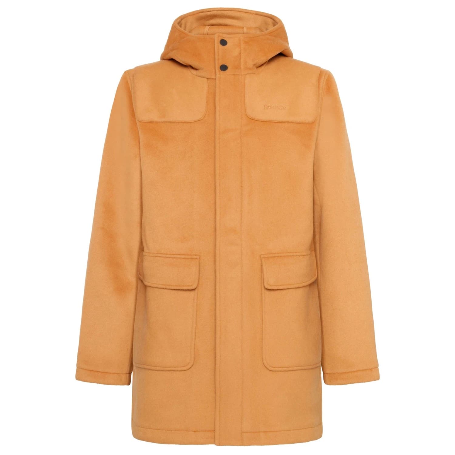 Мъжко вълнено яке KnowledgeCotton Apparel Felted Wool Duffle Coat Wool jacket - Apple Cinnamon