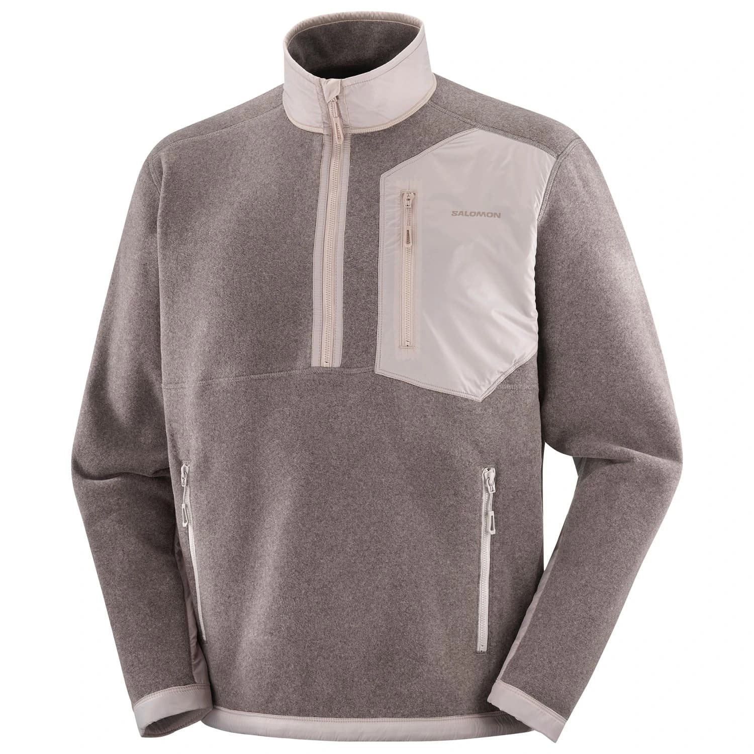 Мъжки поларен пуловер Salomon Chroma Fleece Half Zip Fleece jumper - Iron