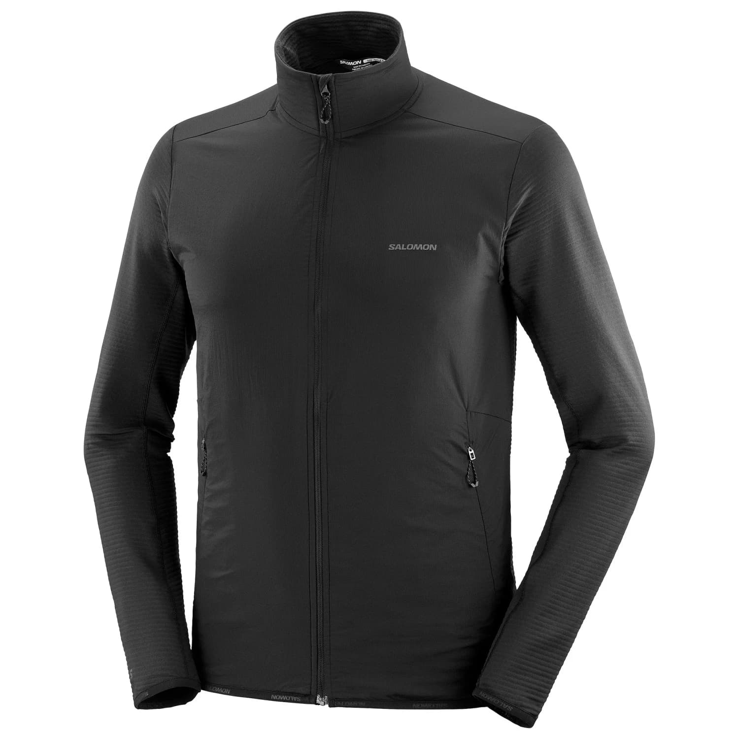 Мъжко поларено яке Salomon Essential Lightwarm Hybrid Fleece jacket - Deep Black