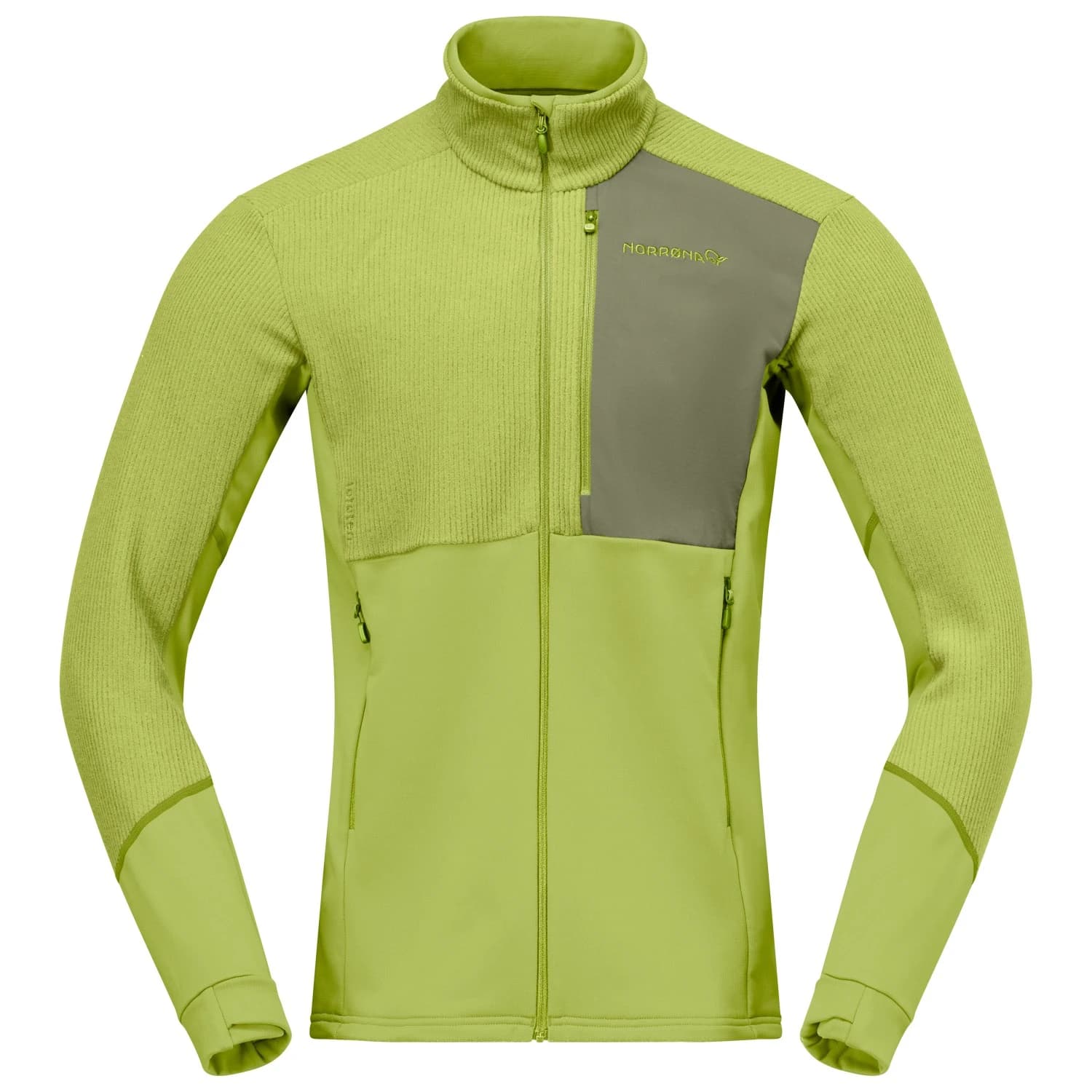 Поларено яке Norrøna Lofoten Warm2 Jacket Fleece jacket - Dark Citron / Deep Lichen Green