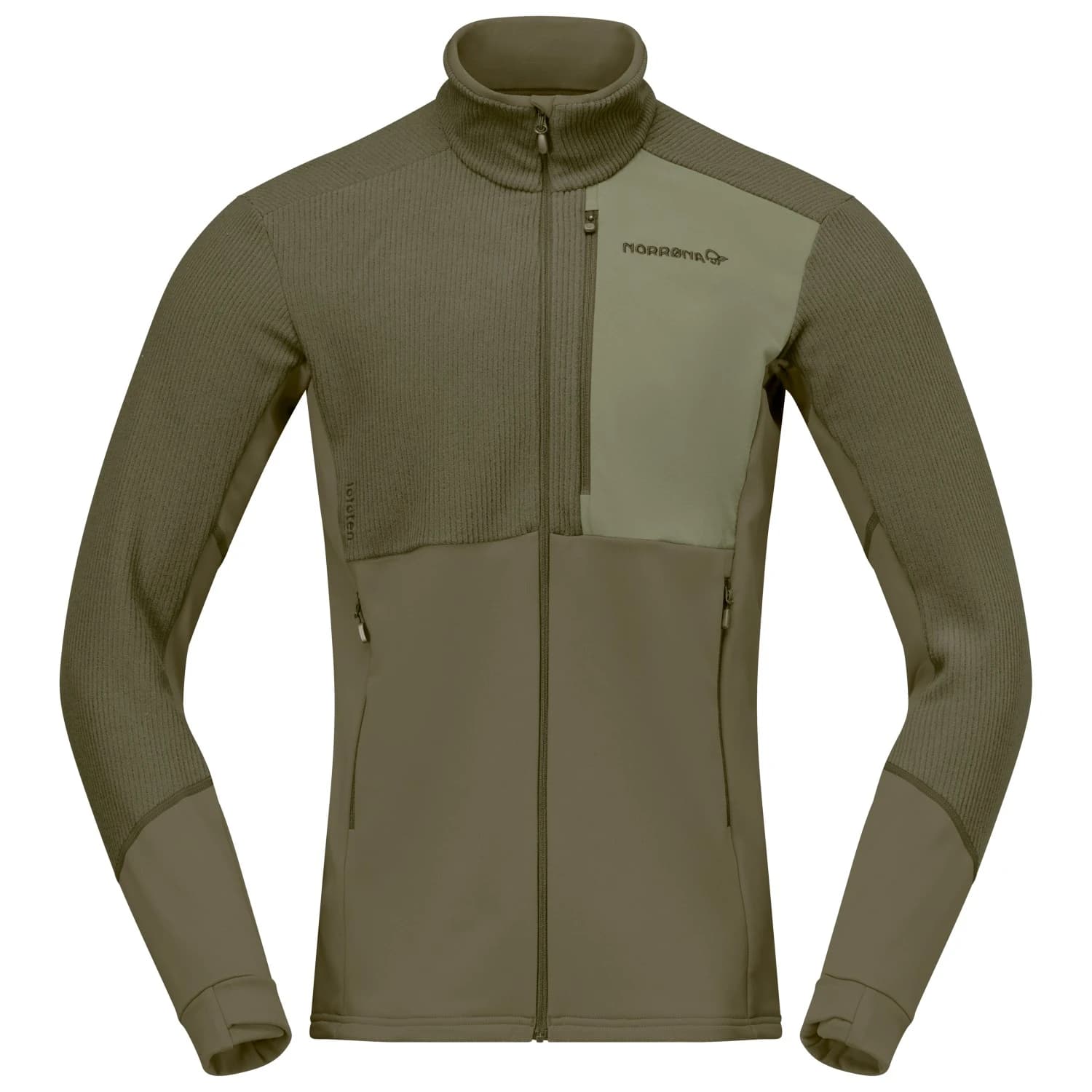 Поларено яке Norrøna Lofoten Warm2 Jacket Fleece jacket - Olive Night / Deep Lichen Green